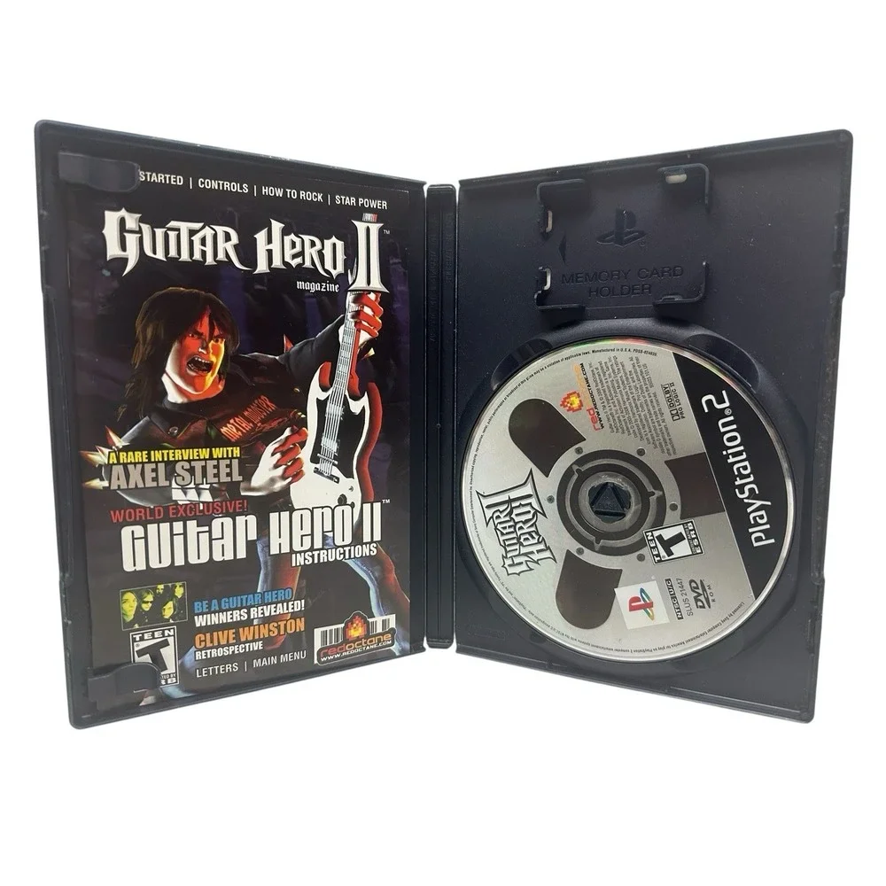 Guitar Hero II Sony PlayStation 2 2006 PS in Original Case with Manual Rated T